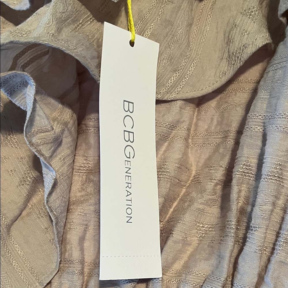 BCBGeneration beige Ruffle Mini Dress - Picture 4 of 7